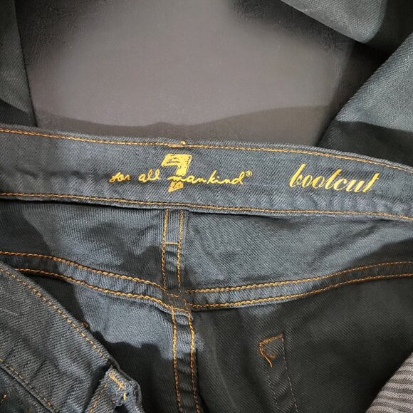 7 for all mankind size 28 Women's Bootcut midrise Jean Dark Wash Graphite - Picture 6 of 6